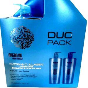 Argan Oil from Morocco Set of Biotin & Collagen Thickening Shampoo & Conditioner